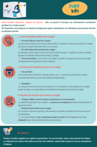 Congés payés et événements imprévus :
