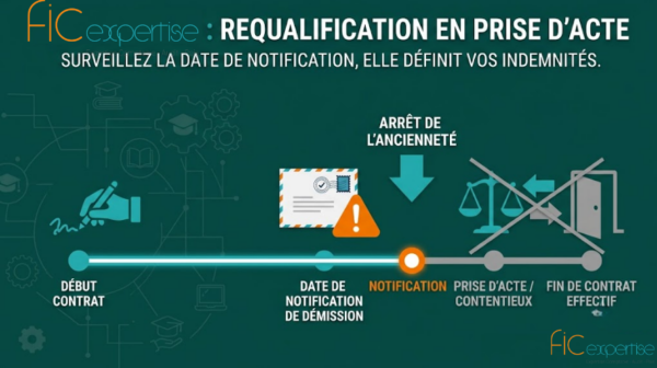 ⚖️ Requalification d&rsquo;une démission en prise d&rsquo;acte :